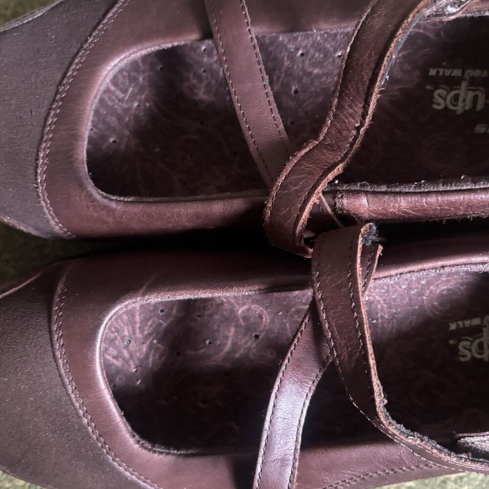 Skechers Shape Ups Mary Jane Shoes Womens Sz 10 Brown Leather Walking Comfort - Picture 7 of 16